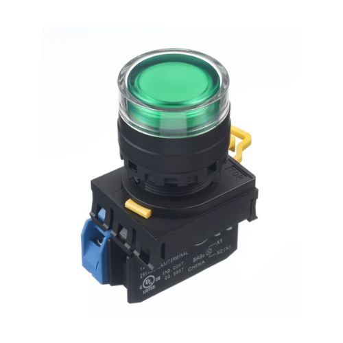 nút nhấn giữ có đèn IDEC YW1L-AF2E màu xanh lá