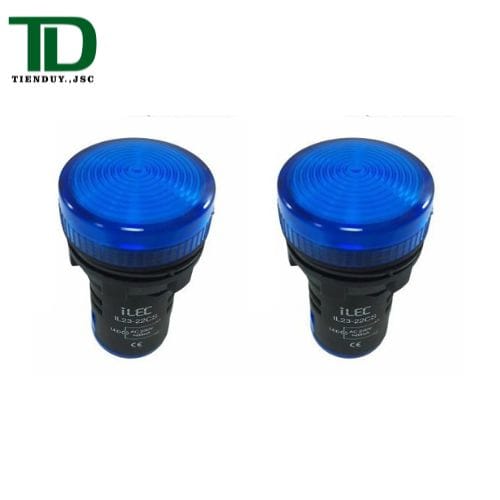 IL13-22CS-B Đèn Báo ILEC 24V AC/DC Màu Xanh Dương Nắp Vòm