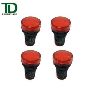 IL13-22CS-R Đèn Báo ILEC 24V AC/DC Màu Đỏ Nắp Vòm