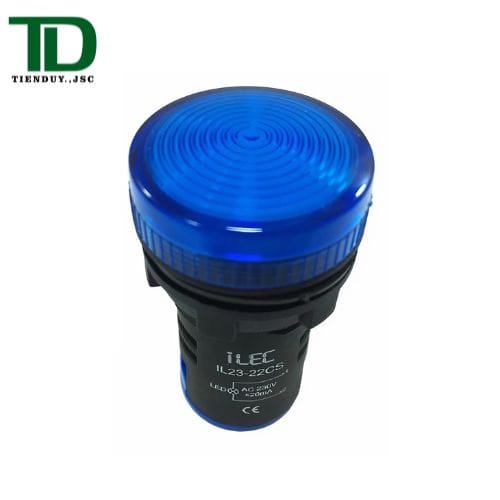 IL23-22CS-B Đèn Báo Pha ILEC 230VAC Màu Xanh Dương Nắp Vòm
