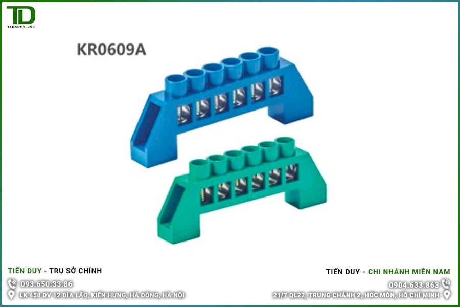 KR0609A 6×9-6P Cầu Đấu Tiếp Địa 1 KR0609A 6×9 Cầu Đấu Tiếp Địa