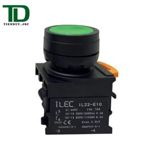 IL22-BN-11G Nút Nhấn ILEC Ø22 Màu Xanh Lá