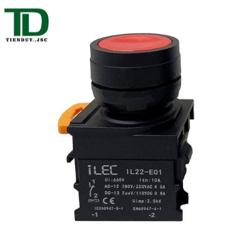 IL22-BN-11R Nút Nhấn ILEC Ø22 Màu Đỏ