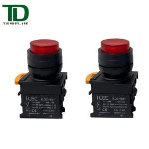 IL22-BD-B11-R Nút Nhấn Có Đèn ILEC Ø22 Màu Đỏ Loại Lồi