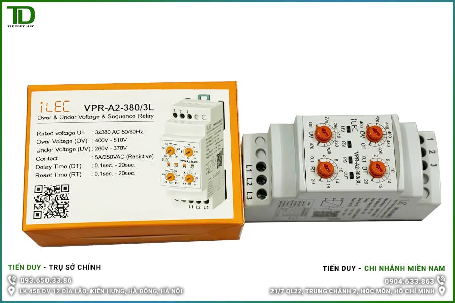 VPR-A2-380/3L Relay Bảo Vệ Điện Áp & Pha ILEC 2 VPR-A2-380/3L Relay Bảo Vệ Điện Áp & Pha ILEC