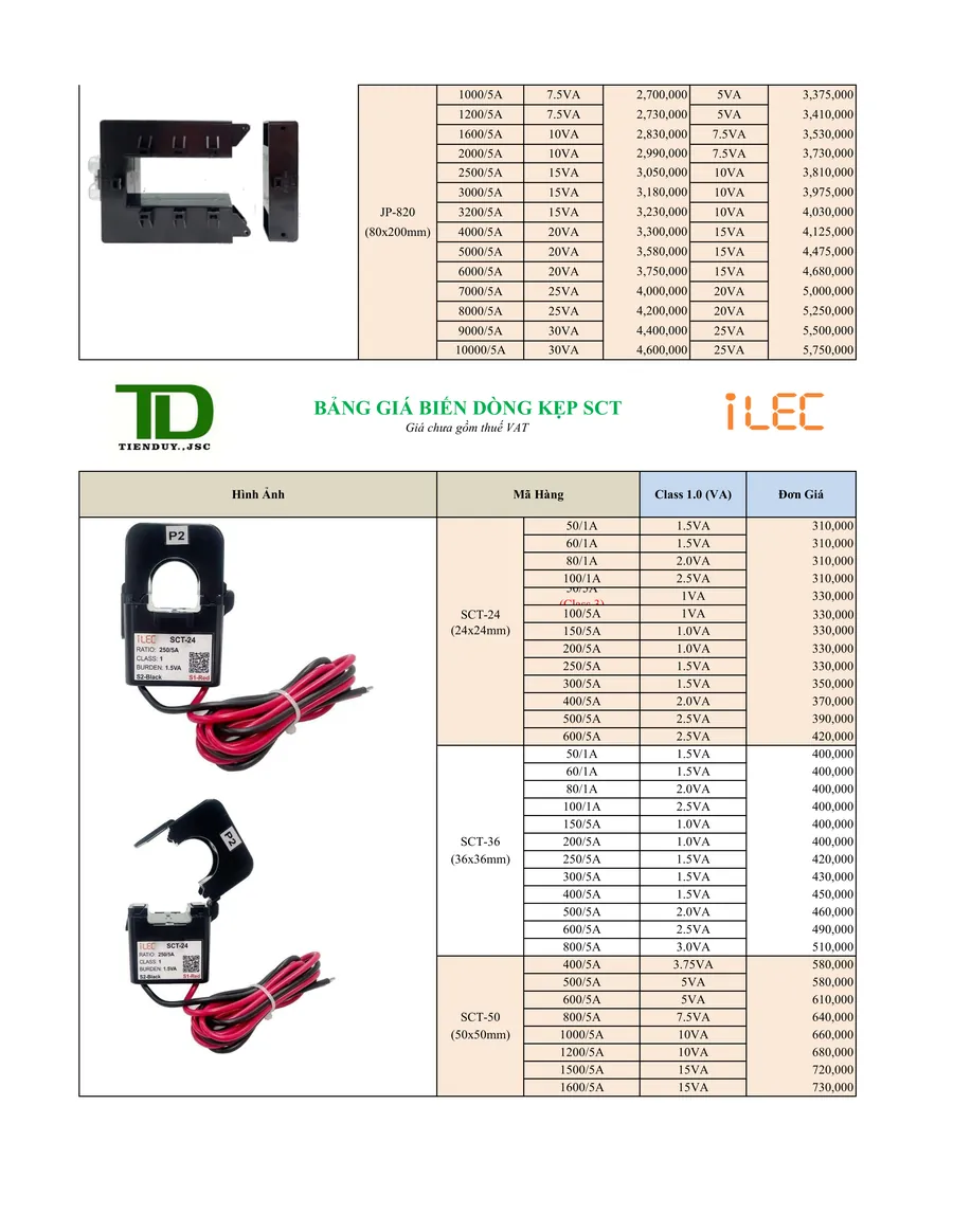 Bảng báo giá thiết bị điện ILEC mới nhất 2026 11 Báo giá thiết bị điện ILEC 2026 trang 08