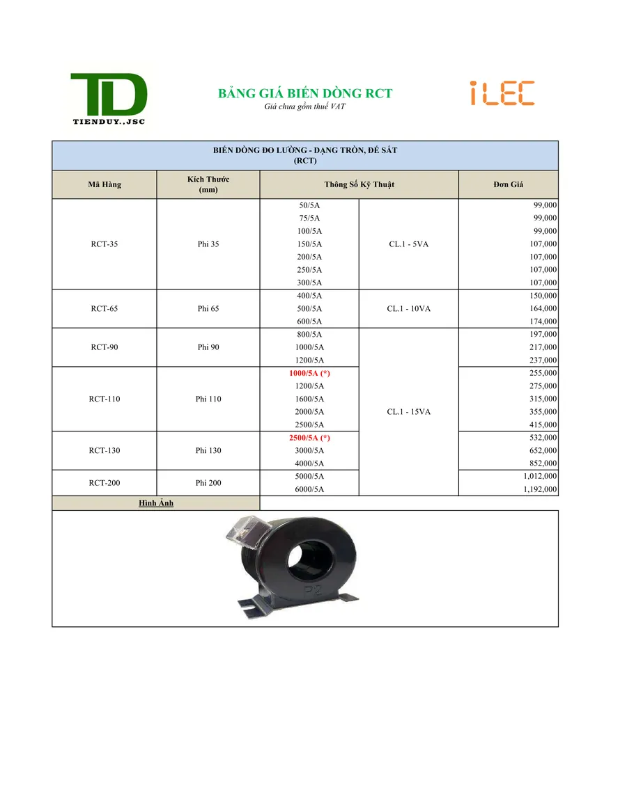 Bảng báo giá thiết bị điện ILEC mới nhất 2026 14 Báo giá thiết bị điện ILEC 2026 trang 11