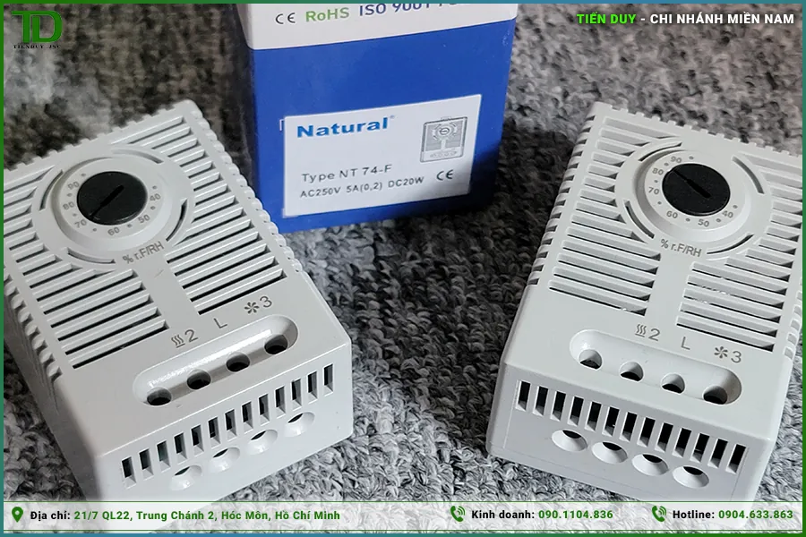 Bộ điều khiển nhiệt tủ điện Natural (thermostat) (hình 2)