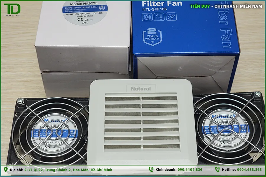 Quạt làm mát tủ điện Natural các kích thước phổ biến hiện nay (hình 1)