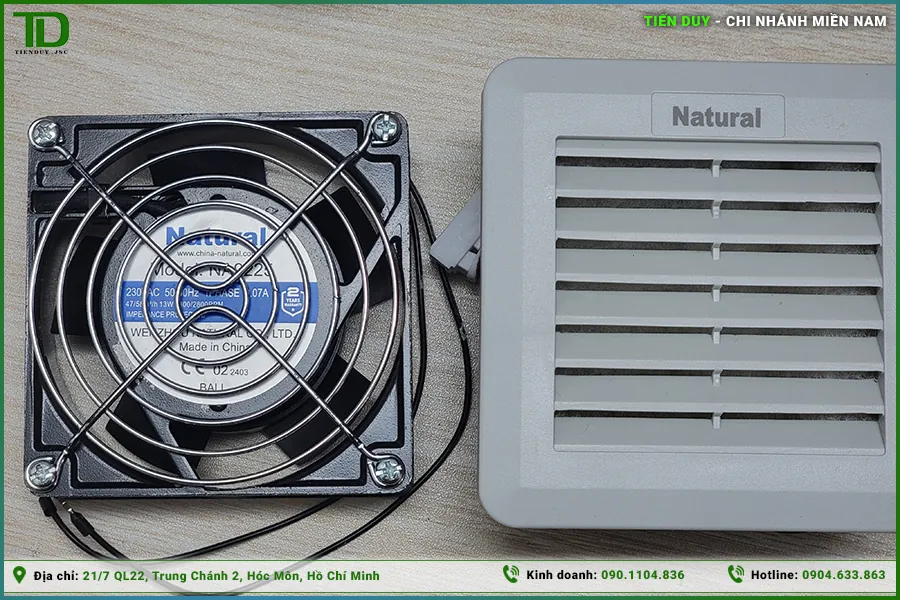 Quạt làm mát tủ điện Natural các kích thước phổ biến hiện nay (hình 5)