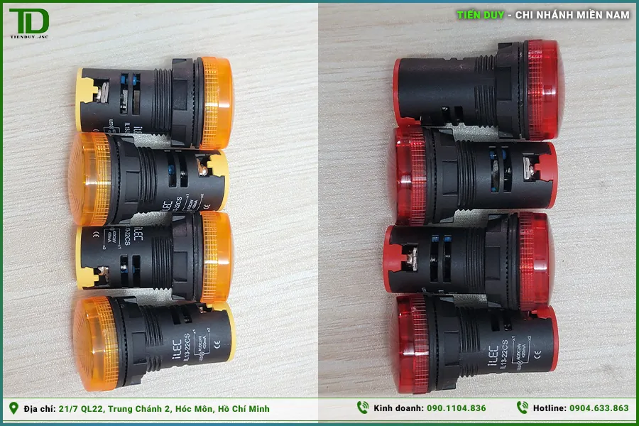 Đèn báo 220V ILEC: đặc điểm cấu tạo và tuổi thọ đèn LED (hình 2)