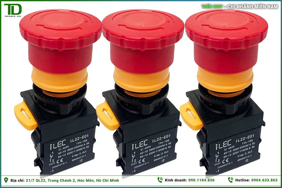 Nút dừng khẩn ILEC (emergency stop) (Hình 1)