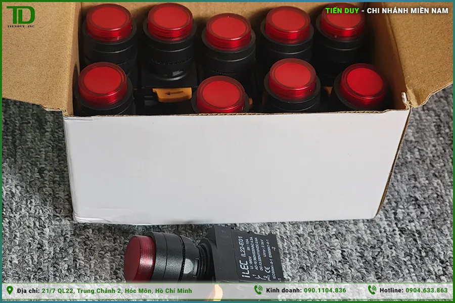 Nút nhấn có đèn ILEC (24V, 220V) (hình 3)