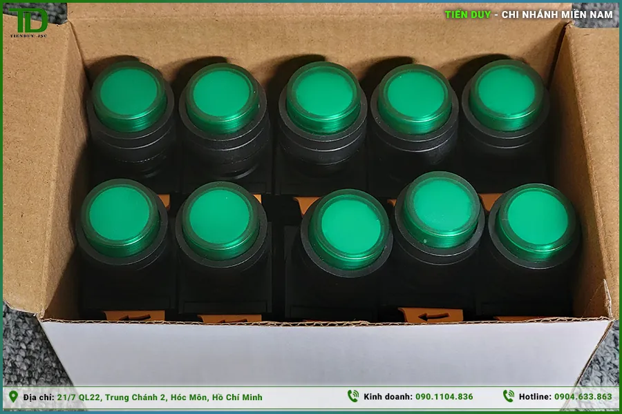 Nút nhấn có đèn ILEC (24V, 220V) (hình 6)