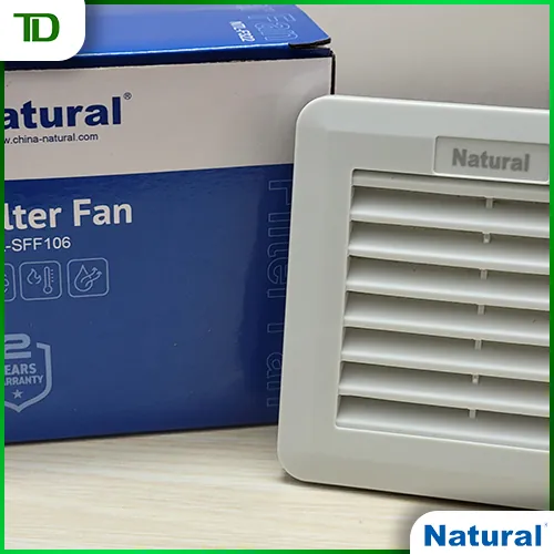 Quạt hút lọc bụi tủ điện Natural kèm tấm lọc bảo vệ toàn diện