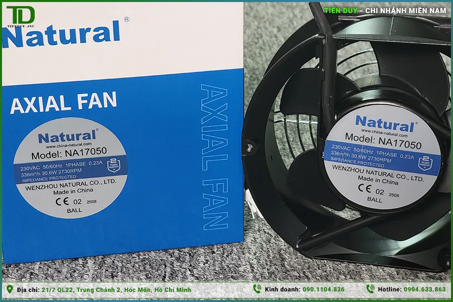 Quạt tản nhiệt tủ điện Natural hoạt động êm ái, tuổi thọ cao (hình 2)