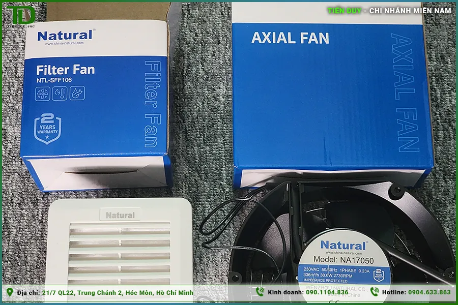 Quạt tản nhiệt tủ điện Natural hoạt động êm ái, tuổi thọ cao (hình 4)