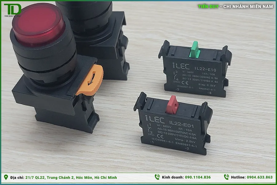 Tiếp điểm phụ ILEC (NO, NC) (hình 1)