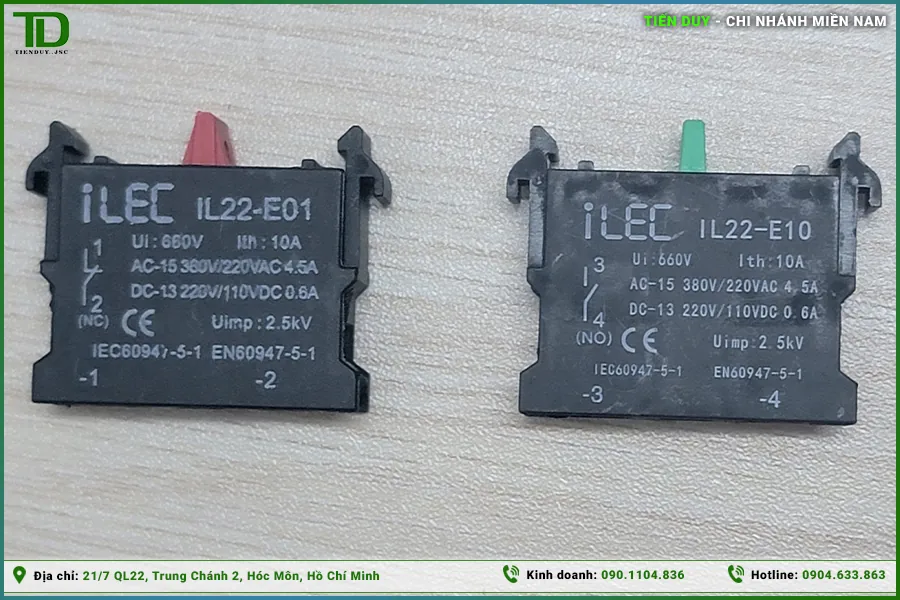 Tiếp điểm phụ ILEC (NO, NC) (hình 2)
