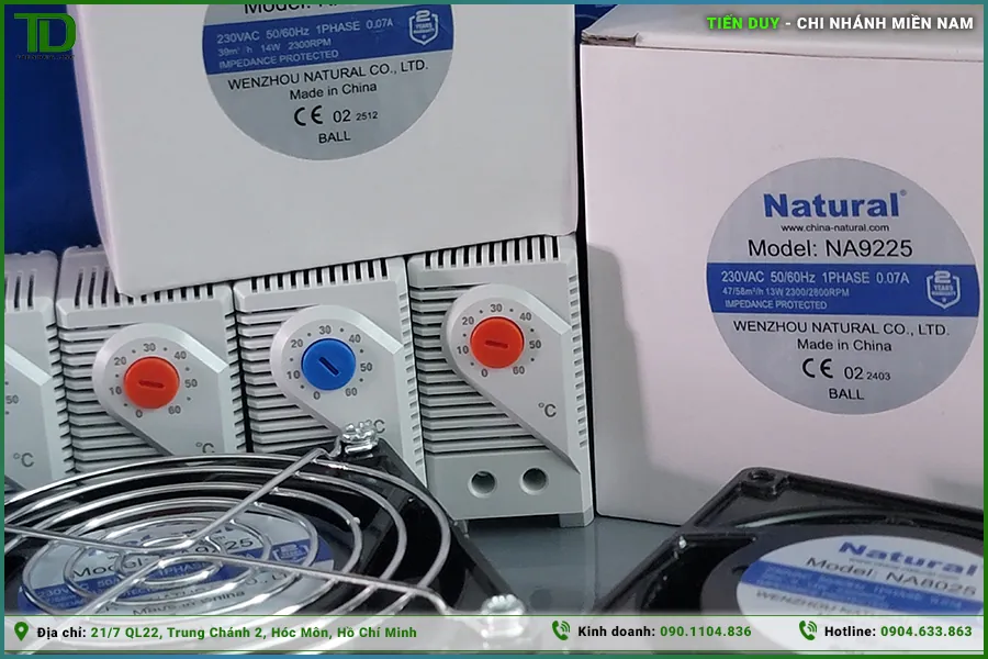 giải pháp làm mát tủ điện Natural quạt và thermostat (hình 2)