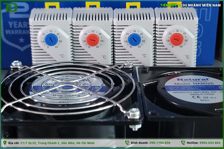 giải pháp làm mát tủ điện Natural quạt và thermostat (hình 5)