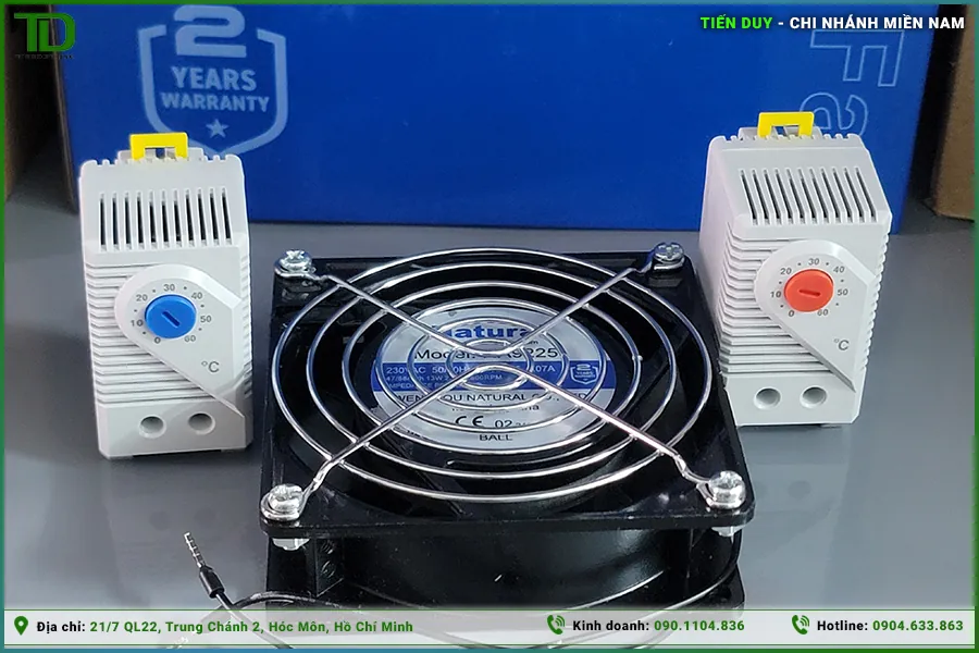 giải pháp làm mát tủ điện Natural quạt và thermostat (hình 6)