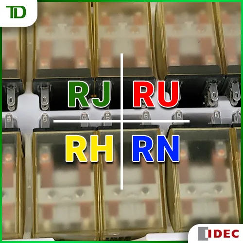 Các dòng relay IDEC phổ biến: RJ, RU, RH, RN