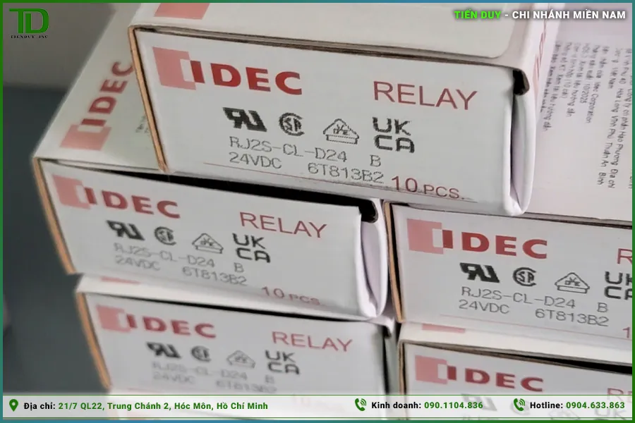 Các dòng relay IDEC phổ biến: RJ, RU, RH, RN (hình 2)