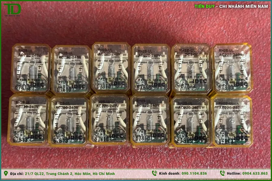 Các dòng relay IDEC phổ biến: RJ, RU, RH, RN (hình 4)