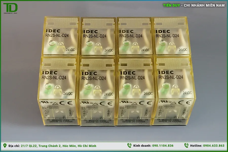 Các dòng relay IDEC phổ biến: RJ, RU, RH, RN (hình 5)