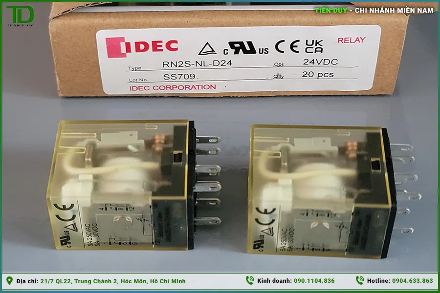 Các dòng relay IDEC phổ biến: RJ, RU, RH, RN (hình 6)