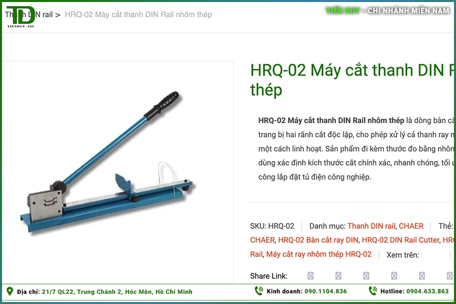 Chặn ray và phụ kiện thanh DIN Chaer tủ điện (hình 3)
