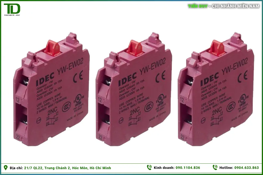 Đặc điểm của tiếp điểm phụ IDEC (hình 1)