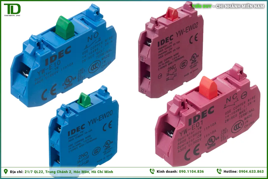 Đặc điểm của tiếp điểm phụ IDEC (hình 2)