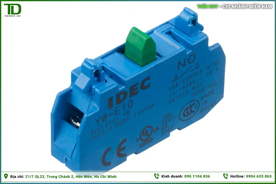 Đặc điểm của tiếp điểm phụ IDEC (hình 3)