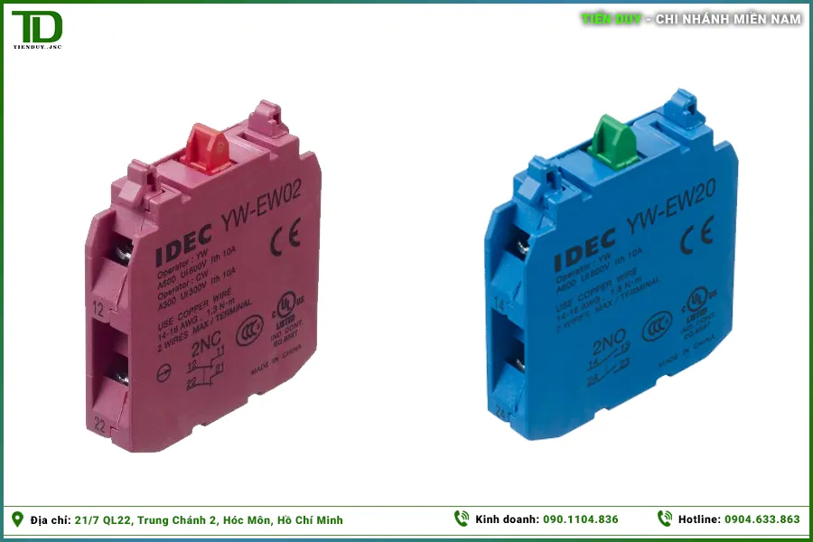 Đặc điểm của tiếp điểm phụ IDEC (hình 4)