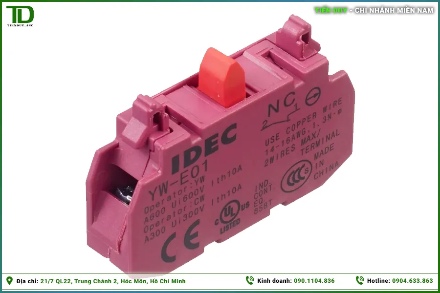 Đặc điểm của tiếp điểm phụ IDEC (hình 5)
