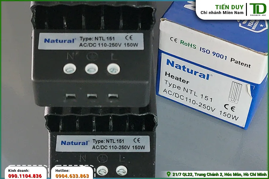 Dùng điện trở sấy vỏ nhôm Natural cho tủ điện (hình 1)