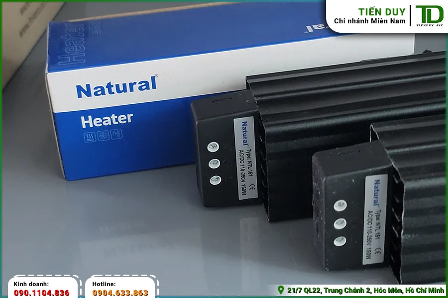 Dùng điện trở sấy vỏ nhôm Natural cho tủ điện (hình 3)