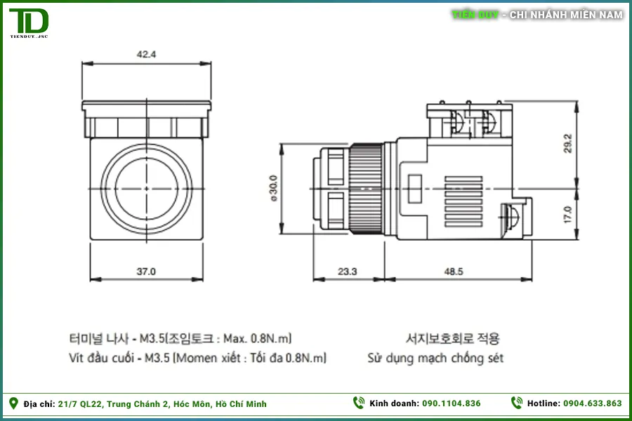 Nút nhấn có đèn Hivero dùng khi nào? (hình 1)