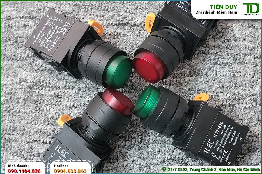 Nút nhấn có đèn ILEC dùng khi nào? Chọn điện áp sao cho đúng 1 Nút nhấn có đèn ILEC dùng khi nào? (hình 1)