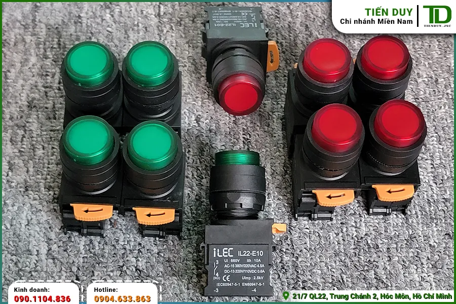 Nút nhấn có đèn ILEC dùng khi nào? Chọn điện áp sao cho đúng 4 Nút nhấn có đèn ILEC dùng khi nào? (hình 4)