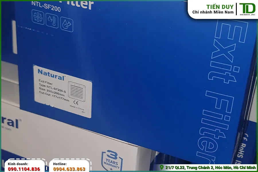 Tấm lọc bụi quạt tủ điện Natural: Kích thước và hướng dẫn thay thế định kỳ (hình 3)