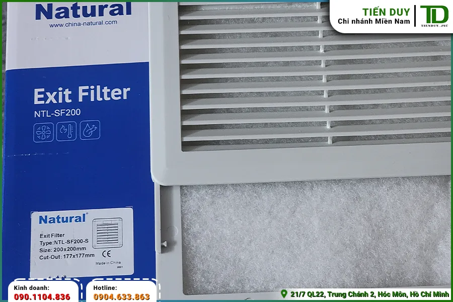 Tấm lọc bụi quạt tủ điện Natural: Kích thước và hướng dẫn thay thế định kỳ (hình 4)