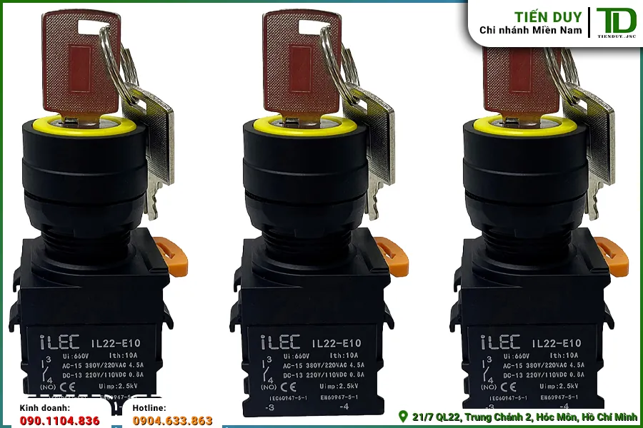 Công tắc xoay có chìa ILEC dùng trong trường hợp nào (hình 5)
