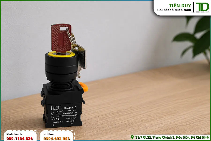 Công tắc xoay có chìa ILEC dùng trong trường hợp nào (hình 6)