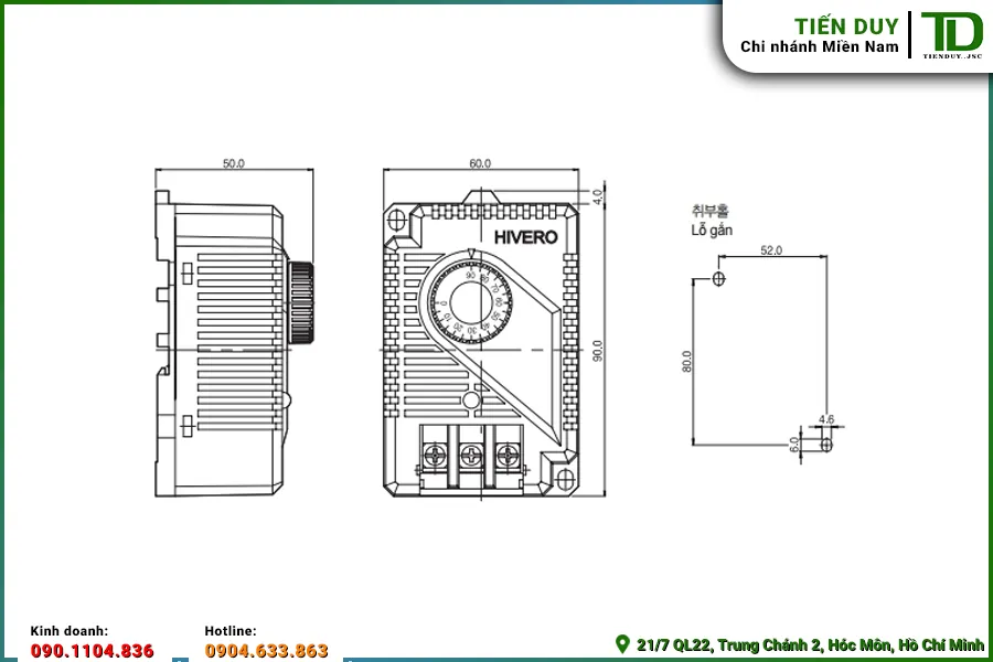 Cài đặt và sử dụng bộ ổn nhiệt tủ điện Hivero (hình 2)