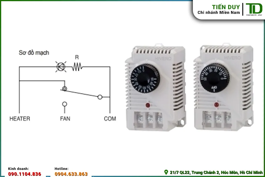 Cài đặt và sử dụng bộ ổn nhiệt tủ điện Hivero (hình 4)