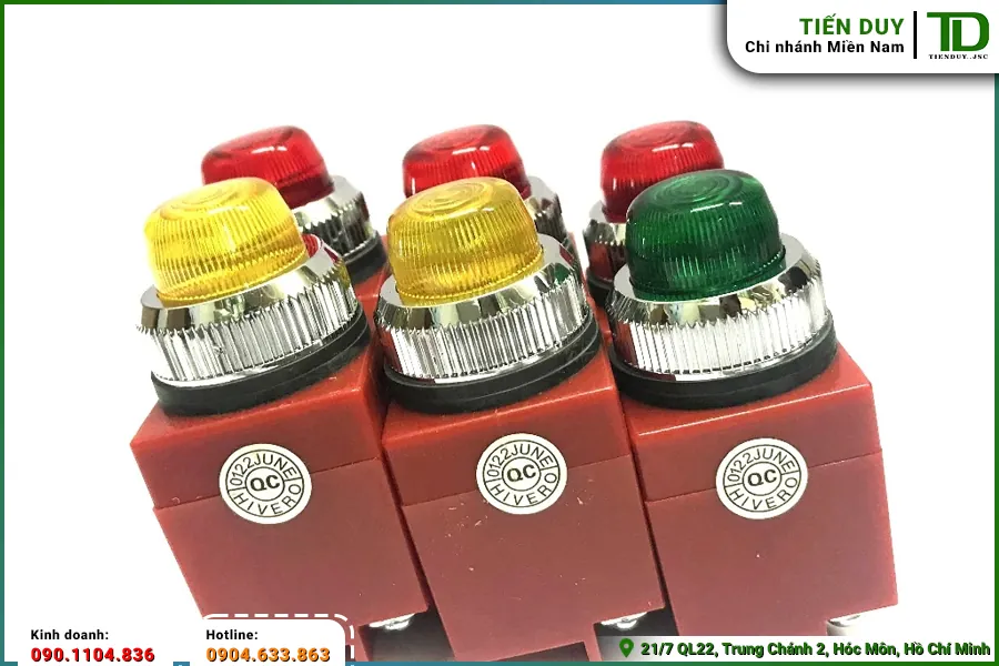 Đèn báo pha tủ điện Hivero (hình 4)