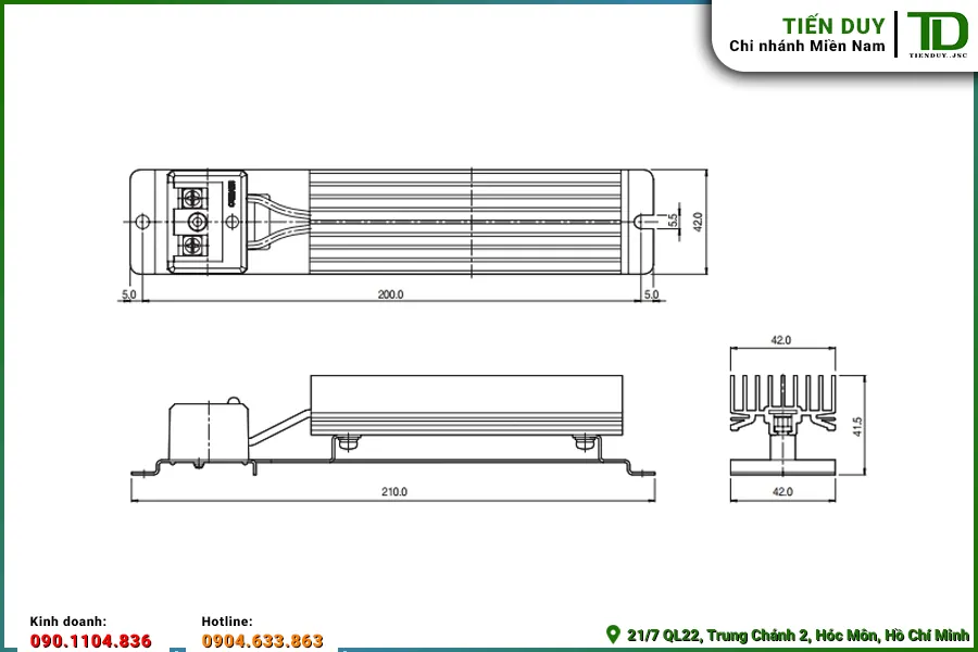 Điện trở sấy tủ điện Hivero giúp chống ẩm (hình 1)